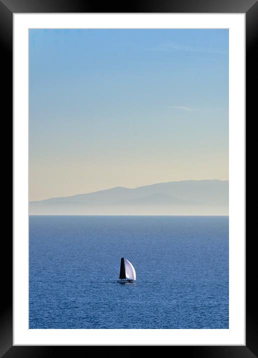 Sailing at the blue Framed Mounted Print by Dimitrios Paterakis