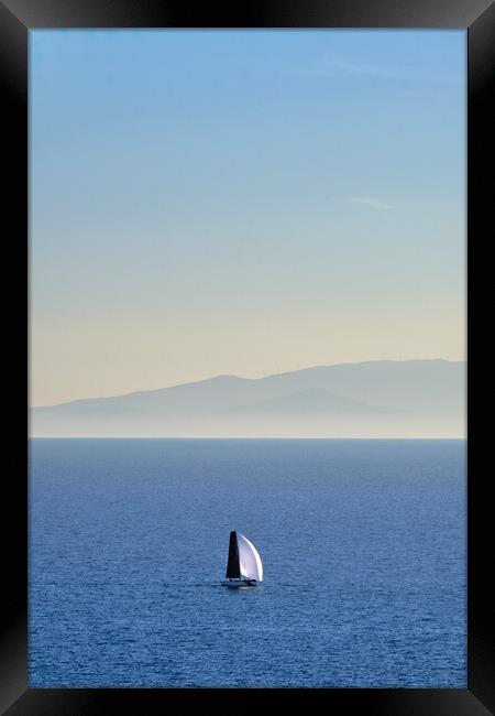 Sailing at the blue Framed Print by Dimitrios Paterakis
