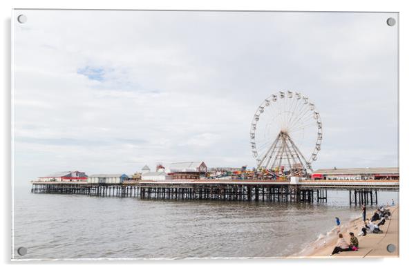 Blackpool Central Pier Acrylic by Jason Wells