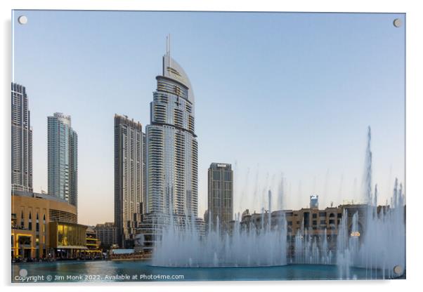 Dubai Fountain  Acrylic by Jim Monk