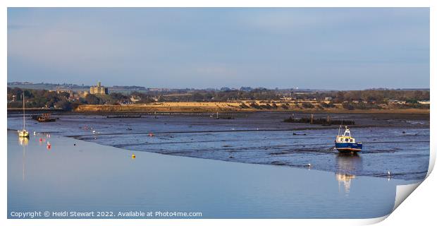 Amble Harbour View Print by Heidi Stewart