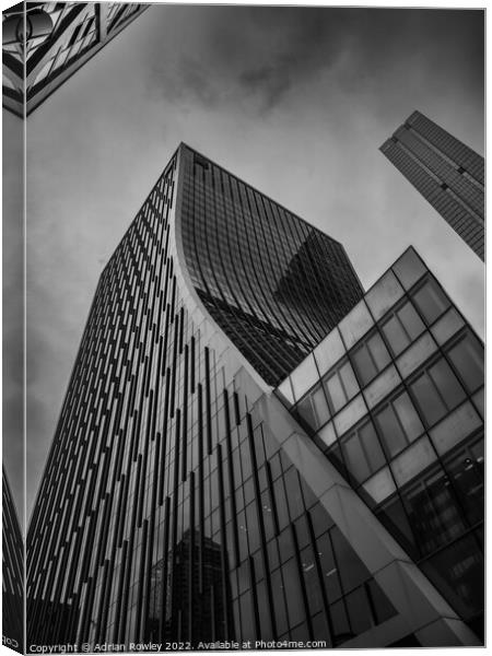 Canary Wharf Architecture Canvas Print by Adrian Rowley