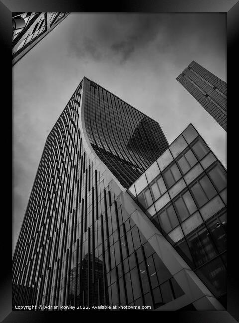 Canary Wharf Architecture Framed Print by Adrian Rowley