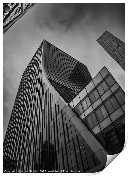 Canary Wharf Architecture Print by Adrian Rowley