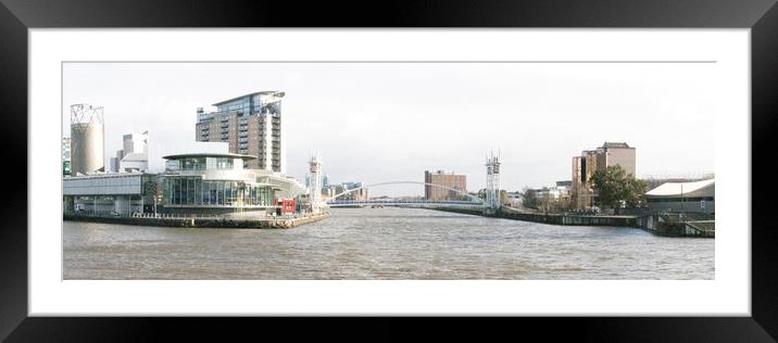 Manchester Ship Canal - Salford Quays - Colour Framed Mounted Print by Glen Allen