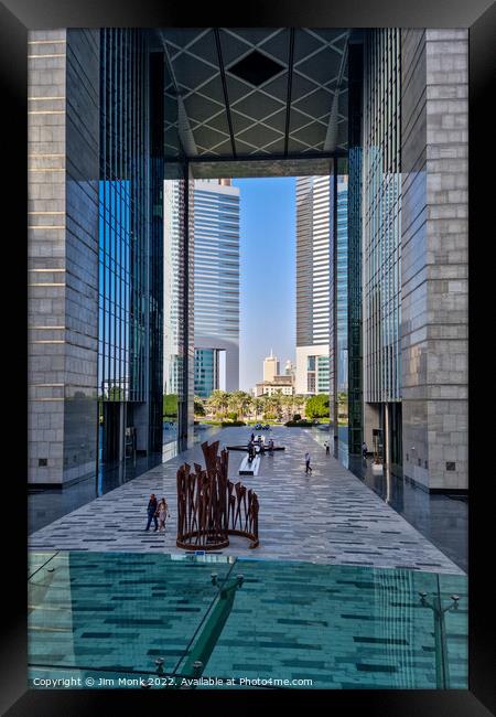 The Gate at DIFC Framed Print by Jim Monk