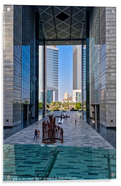 The Gate at DIFC Acrylic by Jim Monk