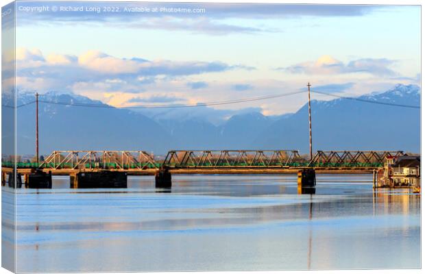 Bridge over the Fraser River Canvas Print by Richard Long
