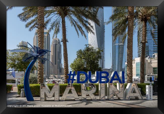 Dubai Marina Framed Print by Jim Monk