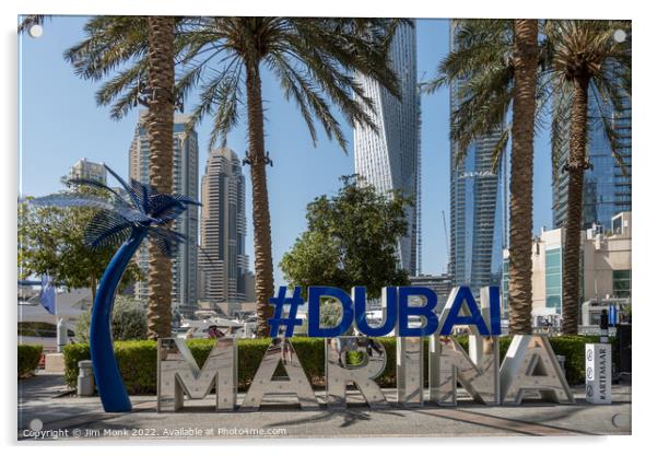Dubai Marina Acrylic by Jim Monk