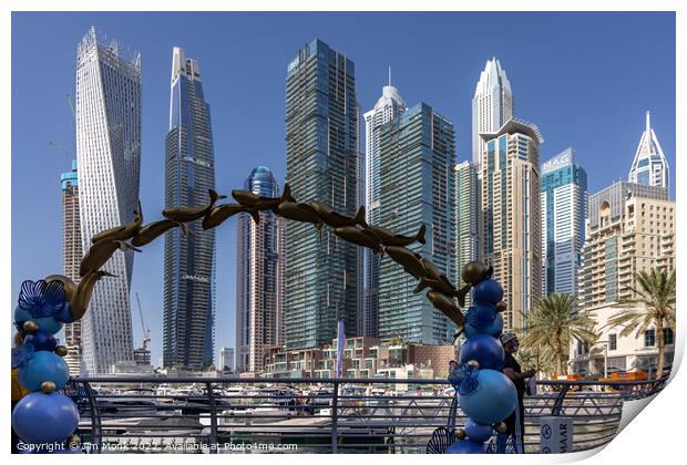 Dubai Marina Walk Print by Jim Monk