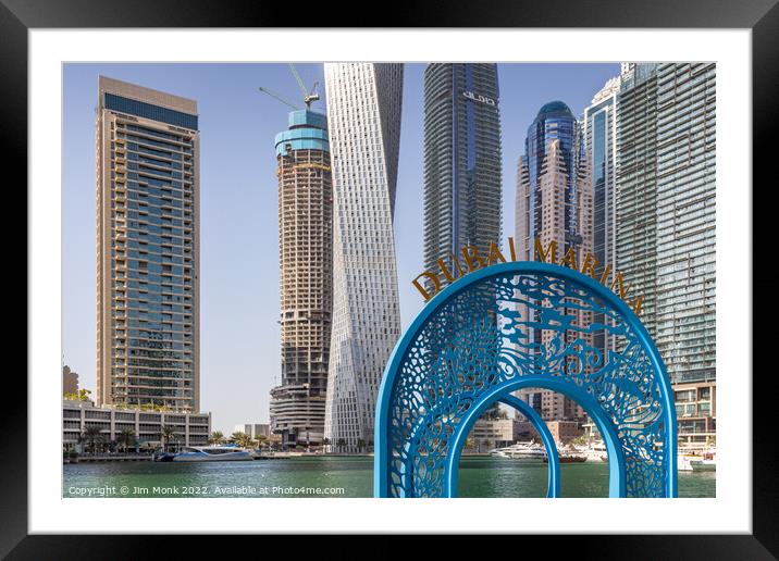 Dubai Marina, United Arab Emirates Framed Mounted Print by Jim Monk