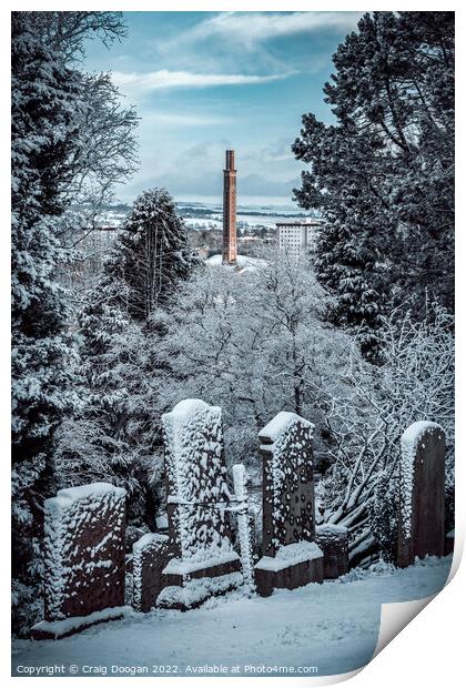 Cox's Stack - Balgay Cemetery, Dundee Print by Craig Doogan