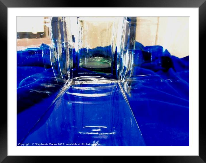 Abstract in Blue Framed Mounted Print by Stephanie Moore
