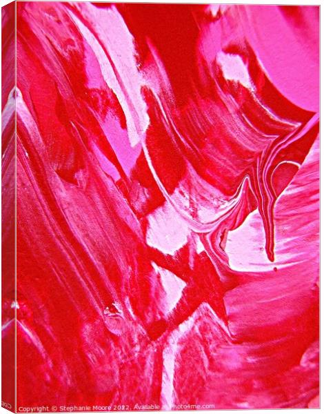Pink Abstract shape Canvas Print by Stephanie Moore