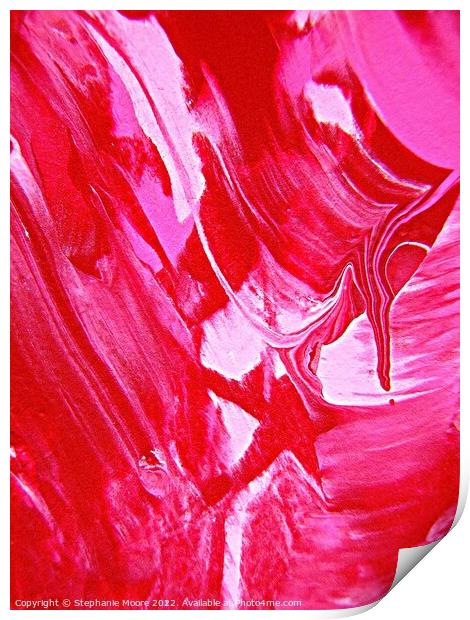 Pink Abstract shape Print by Stephanie Moore