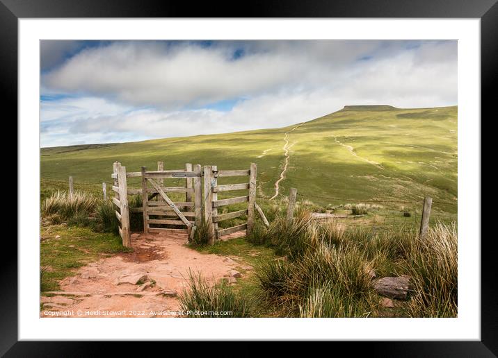 Corn Du in the Brecon Beacons National Park Framed Mounted Print by Heidi Stewart