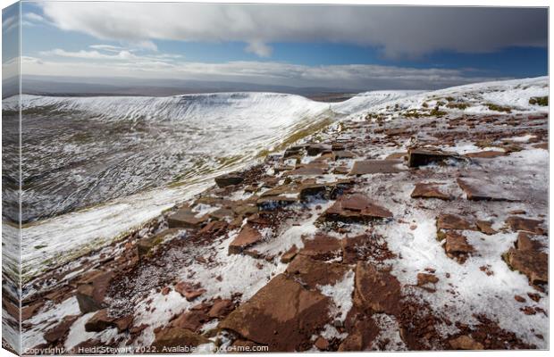 Brecon Beacons National Park in Winter Canvas Print by Heidi Stewart