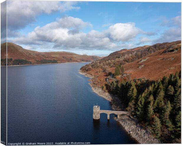Haweswater water tower Canvas Print by Graham Moore