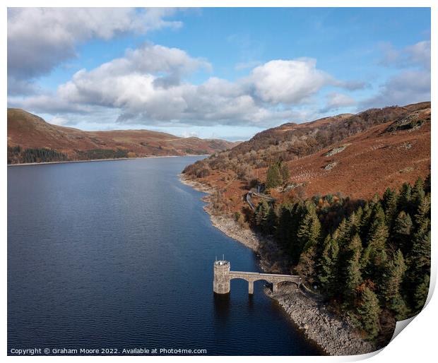 Haweswater water tower Print by Graham Moore