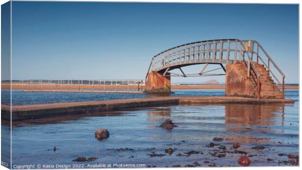 The Bridge, Belhaven Beach, Scotland Canvas Print by Kasia Design