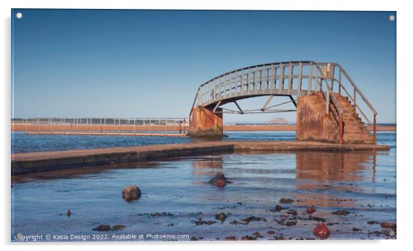 The Bridge, Belhaven Beach, Scotland Acrylic by Kasia Design