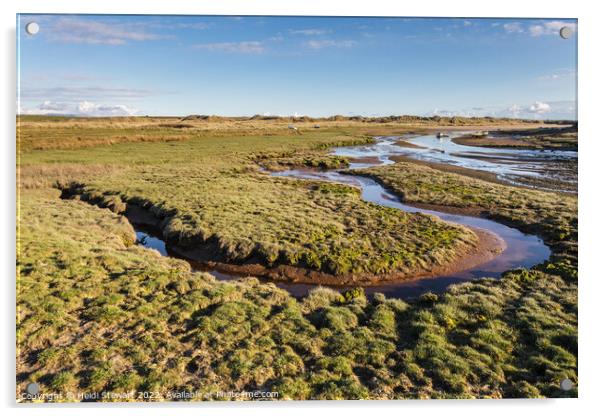 River Ffraw Estuary at Aberffraw, Anglesey Acrylic by Heidi Stewart