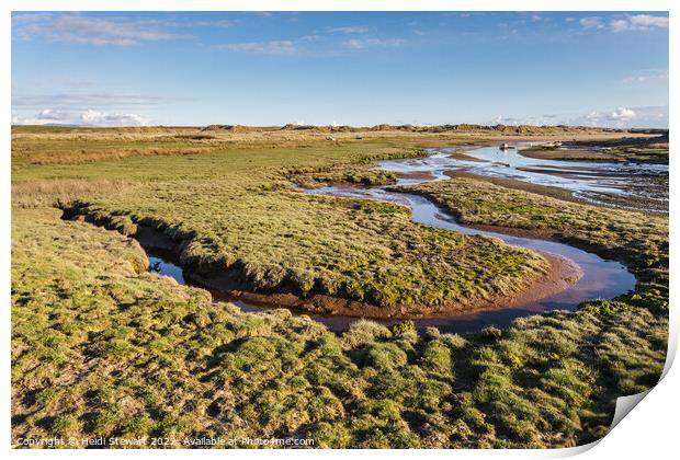River Ffraw Estuary at Aberffraw, Anglesey Print by Heidi Stewart