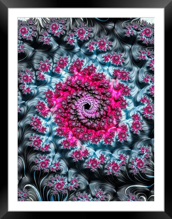 Floral Spiral Framed Mounted Print by Vickie Fiveash