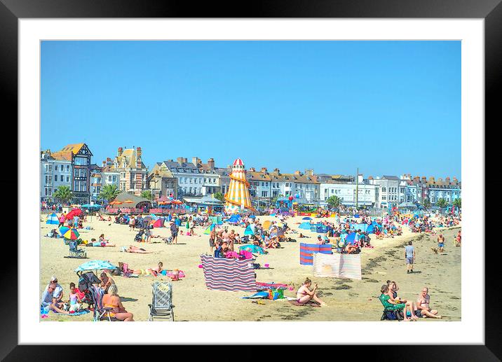 Weymouth Beach Life Framed Mounted Print by Alison Chambers