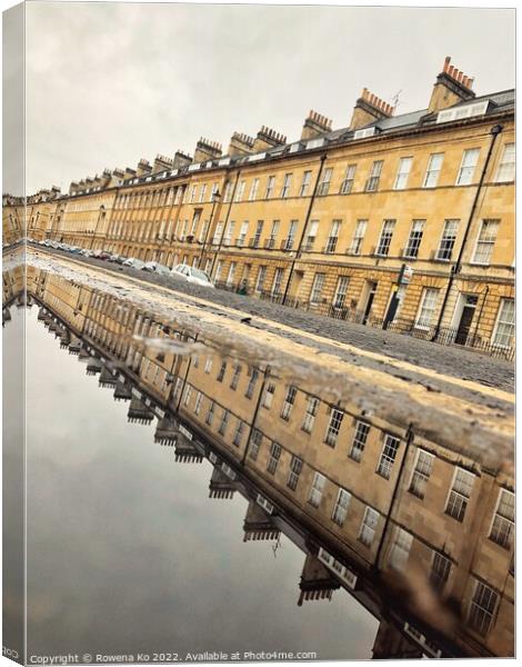 Great Pulteney St in the puddle  Canvas Print by Rowena Ko
