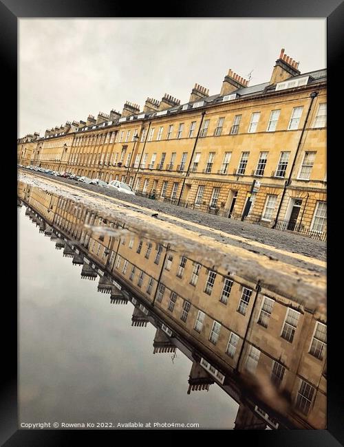 Great Pulteney St in the puddle  Framed Print by Rowena Ko