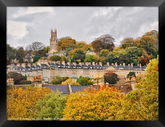 Bath city skyline in autumn  Framed Print by Rowena Ko