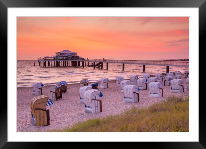 Beach Chairs at the Baltic Sea Framed Mounted Print by Arterra 