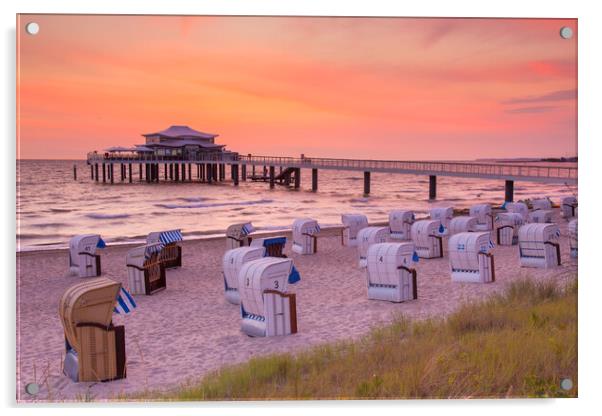 Beach Chairs at the Baltic Sea Acrylic by Arterra 