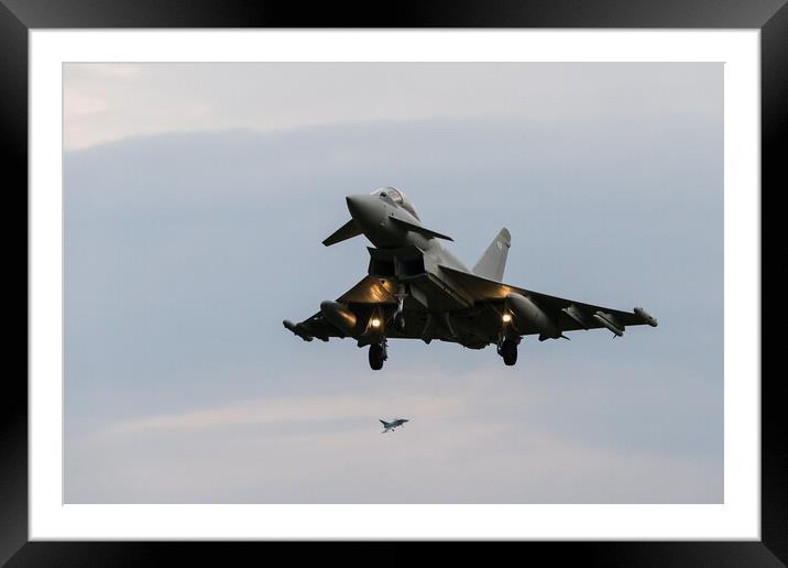 Eurofighter Typhoon pair returning to base Framed Mounted Print by Jason Wells