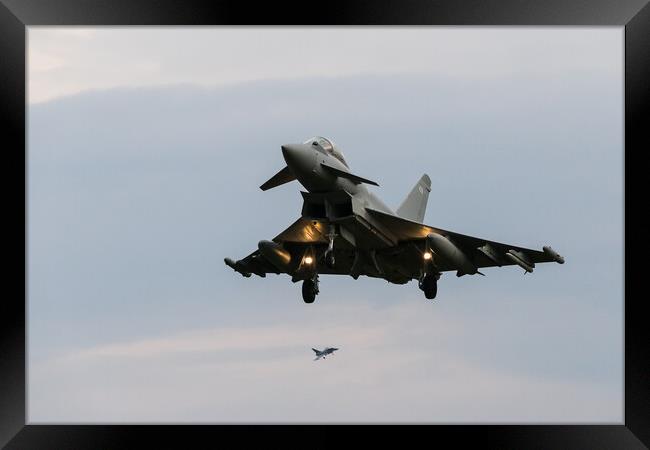 Eurofighter Typhoon pair returning to base Framed Print by Jason Wells