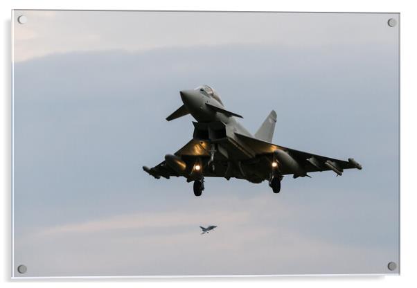 Eurofighter Typhoon pair returning to base Acrylic by Jason Wells