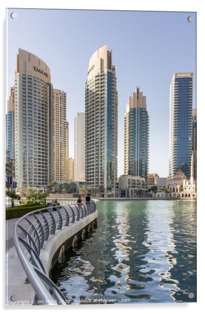 Dubai Marina Walk, UAE Acrylic by Jim Monk