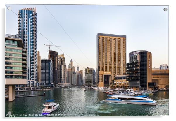 Dubai Marina Acrylic by Jim Monk