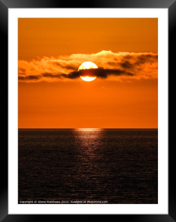 Westward Ho! Sunset Framed Mounted Print by Steve Matthews