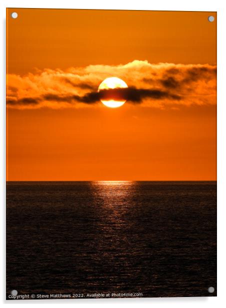 Westward Ho! Sunset Acrylic by Steve Matthews