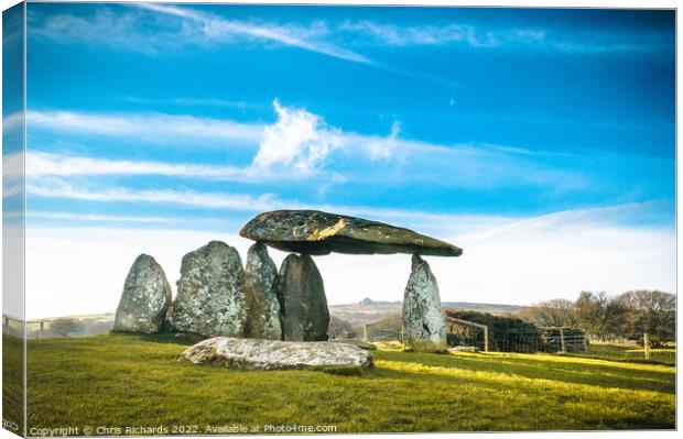 Pentre Ifan Burial Chamber Canvas Print by Chris Richards