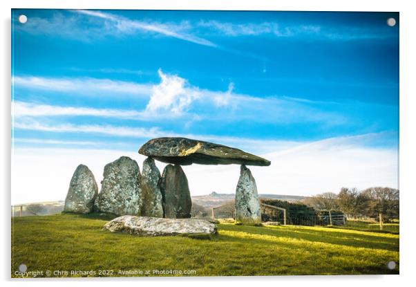 Pentre Ifan Burial Chamber Acrylic by Chris Richards