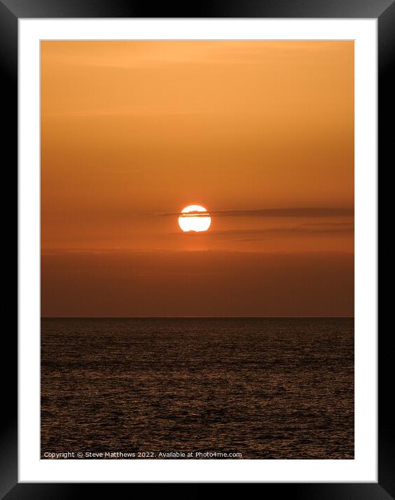 Westward Ho! sunset Framed Mounted Print by Steve Matthews