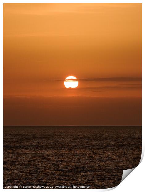Westward Ho! sunset Print by Steve Matthews