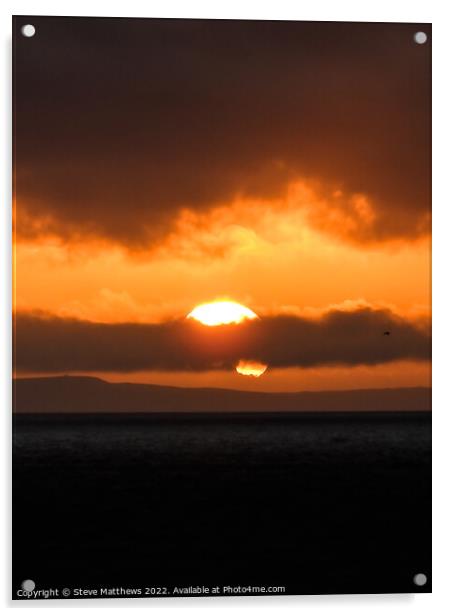 Westward Ho! sunset Acrylic by Steve Matthews