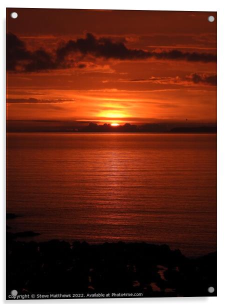Westward Ho! sunset Acrylic by Steve Matthews