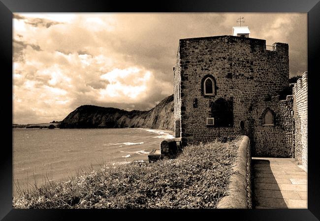 Sidmouth Beach Jurassic Coast Devon England Framed Print by Andy Evans Photos