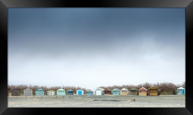 West Wittering Beach Huts Framed Print by Mark Jones